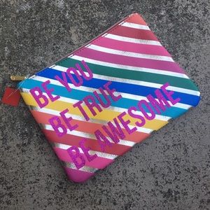 Clinique Rainbow Motivational Zipper Cosmetic Bag